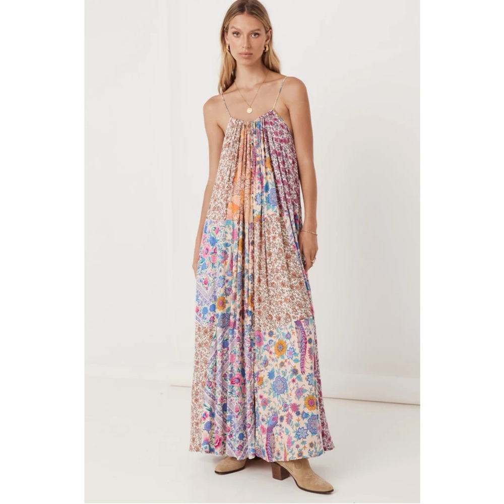 Spell Renew Patchwork Strappy Maxi Size S NWT